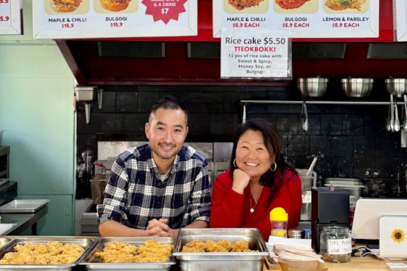Kay Hwang and Nagi Maehashi at Joy Korean Fried Chicken.