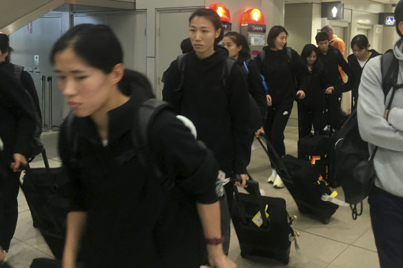 The Chinese soccer team has finally arrived in Sydney.