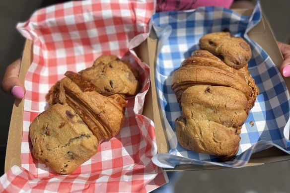 The latest viral sensation: Cookie croissants at Tonton Bread, Surry Hills.