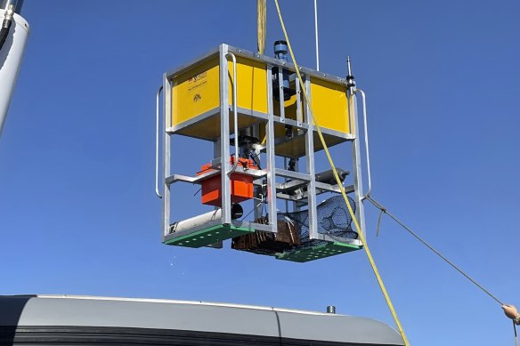 A deep-sea lander complete with a yabby trap.