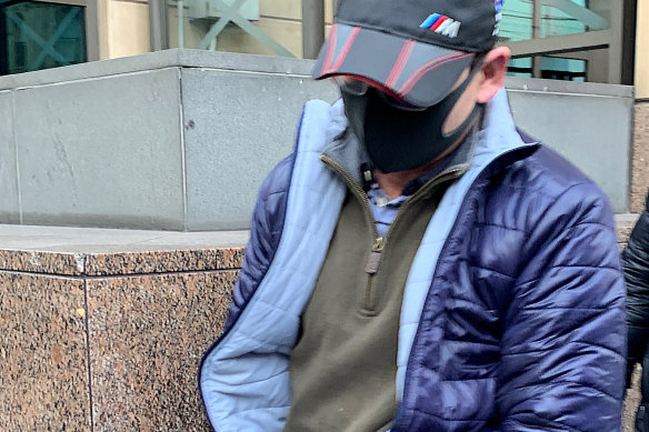 Zhou Lu leaving Melbourne Magistrates’ Court in 2019.