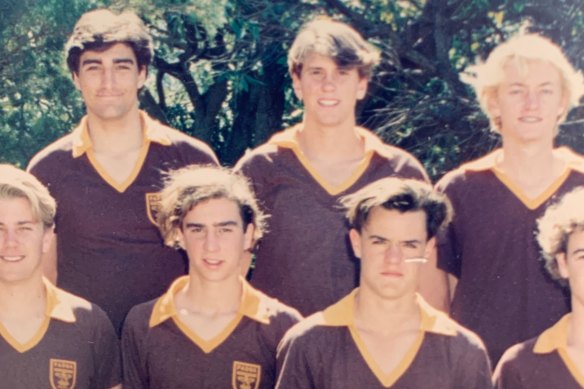 Dan Purdie (top centre) during his school years. 