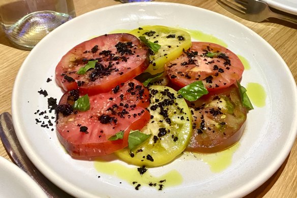 Heirloom tomato salad.
