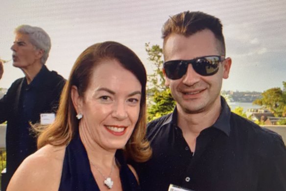 Melissa Caddick and Anthony Koletti at an eastern suburbs fundraiser.