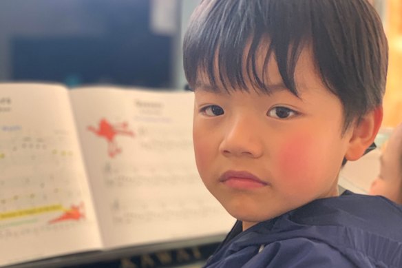 Charlie Wu aged six, around the time he started learning piano.