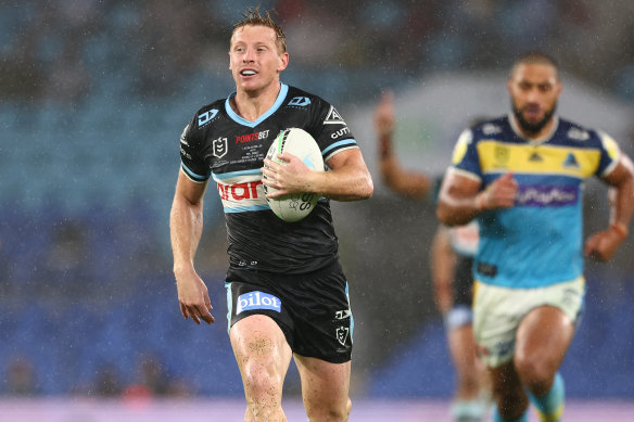 Lachie Miller played seven games for the Sharks in his first season of NRL.