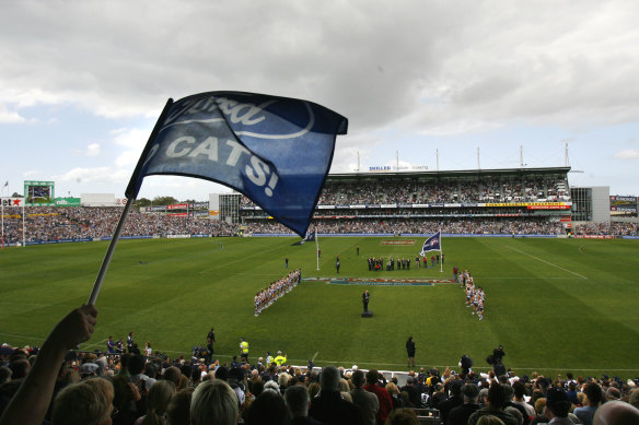 The Cats’ home ground, Kardinia Park back in the early 2000s.
