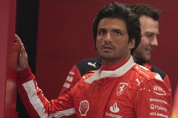 Ferrari driver Carlos Sainz: “You can obviously imagine how disappointed I am, in disbelief with the situation.” 