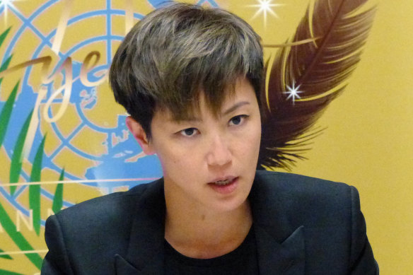 Ho denouncing "deceitful promises" by  Chinese authorities at the UN prompted a Chinese diplomat to interrupt her twice.