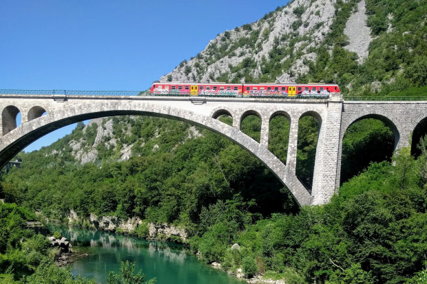 The Solkan Bridge, Slovenia.