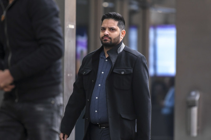 Rajesh Kumar outside court in Melbourne on 25th June 2020. Rajesh Kumar and Harsimrat Singh, of Point Cook in Melbourne’s west, received 16 charges and nine charges, respectively, for using corrupt conduct information for betting purposes and proceeds of crime offences. Both deny the charges.