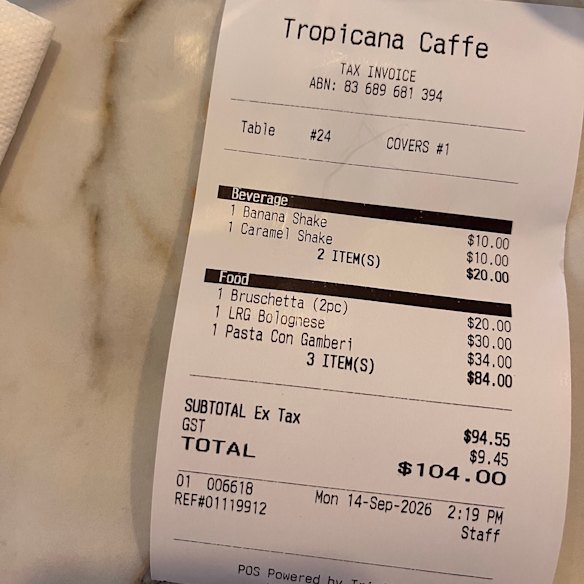 The bill, please.