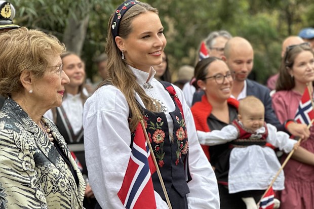 Norway's Princess Ingrid Alexandra at her first official royal engagement in Australia, attending National Day celebrations in Sydney on May 17, 2026.
