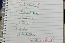 A list of baby namesA list of baby names