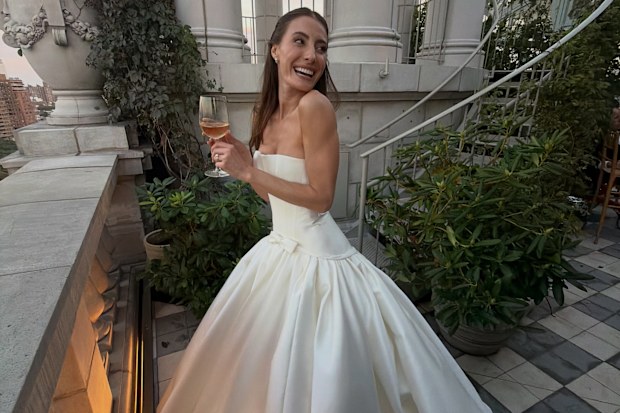 Rebecca Harding at her New York wedding to Andy Lee.