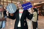 Sarah was on the first international flight from the new Western Sydney Airport.
