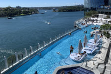 Crown Sydney’s star of the show is the sizeable infinity pool. 