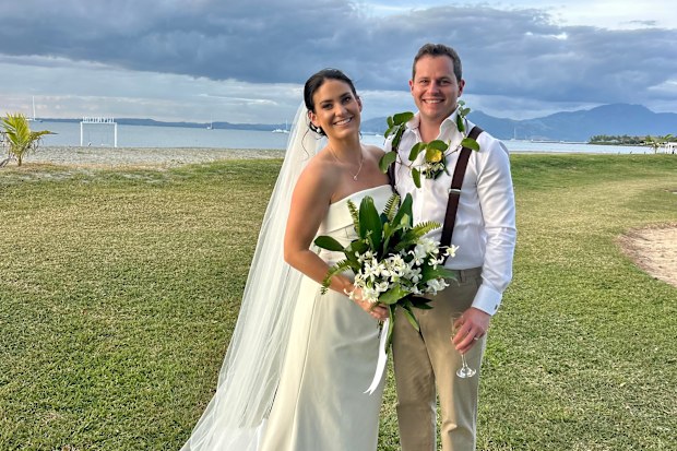 Simon Brunsdon and wife Shannon’s wedding day