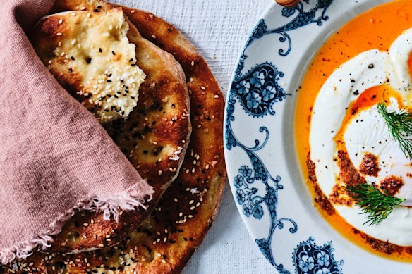 Julia Busuttil Nishimura’s Turkish-style flatbread.