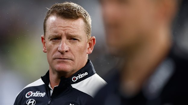 Blues coach Michael Voss says pointed conversations would be held this week with players struggling to perform.