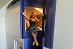 Sarah in her pod at Otherwander in London/
