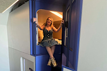 Sarah in her pod at Otherwander in London/