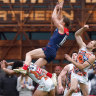 Melbourne and GWS clash in Alice Springs last year.