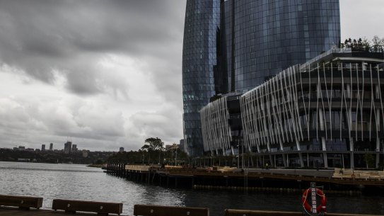 Tear it down? Crown’s Barangaroo casino on what had been meant for parkland.
