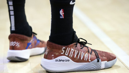 Patty Mills wears 'survival' and 'invasion' shoes in Spurs' NBA clash