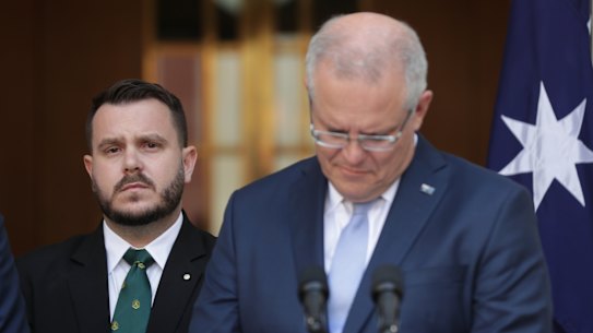 Liberal MP Phil Thompson (left), a veteran who served in the Middle East, has strongly backed a royal commission. Scott Morrison has said he would not pressure those who wanted to vote in favour.