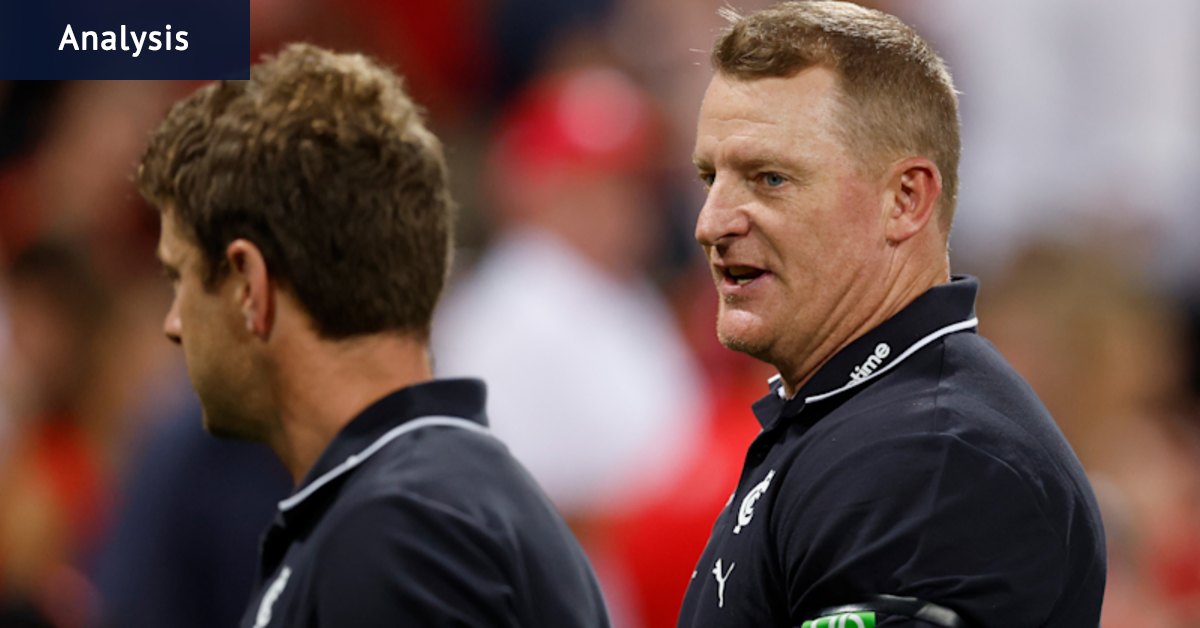 The stars of the Sydney Swans, such as Charlie Curnow, Isaac Heeney and Chad Warner, show the gap to the Carlton Blues as the reset begins for Michael Voss and his side