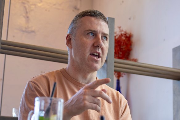 Lloyd Langford fits in lunch at Robata before going to pick up his daughter.