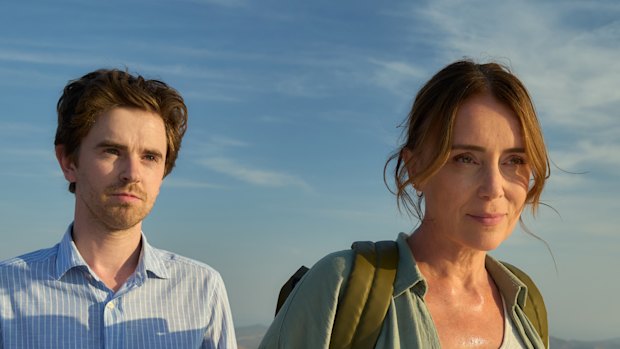 Freddie Highmore and Keeley Hawes in The Assassin.