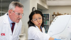 Breakthrough Victoria chief executive Grant Dooley with CSL scientist Jenny Chia.