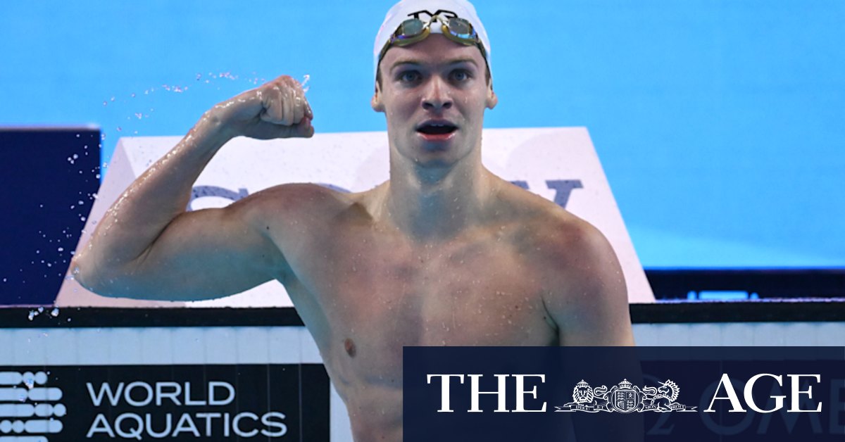 Marchand stuns world with ‘crazy’ world record in semi-final as O’Callaghan wins more gold