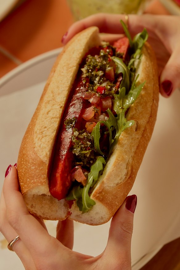 Chorizo and chimmichurri sandwich.