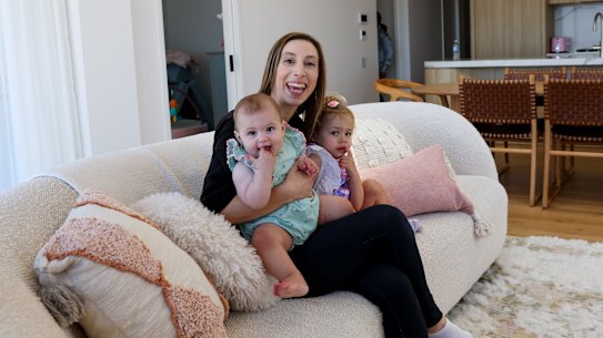Lisa Natale loves being able to walk everywhere with her two daughters. Lisa and her husband Tom moved into the new block,  The Bond, a minute from Bondi Junction, last year. 