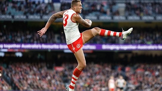 Lance Franklin was booed by Collingwood supporters on Sunday.