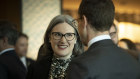 Coles CEO Leah Weckert at The Australian Financial Review Chanticleer Brunch. 