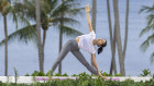 A yoga session at the resort – fortunately, without any chanting.  