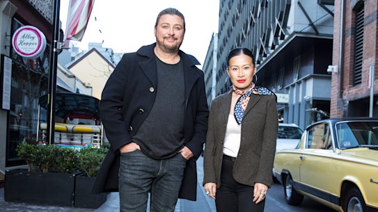 Snakcmasters co-hosts Scott Pickett and Poh Ling Yeow.