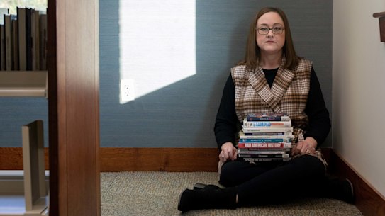 Amanda Jones has been the target of online and real-life abuse for three years after speaking out against censorship at a public library meeting in Louisiana.