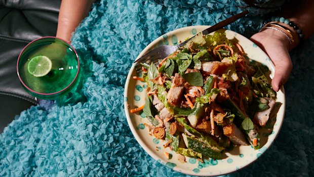 This dish provides the flavours of banh mi without showering you in breadcrumbs.