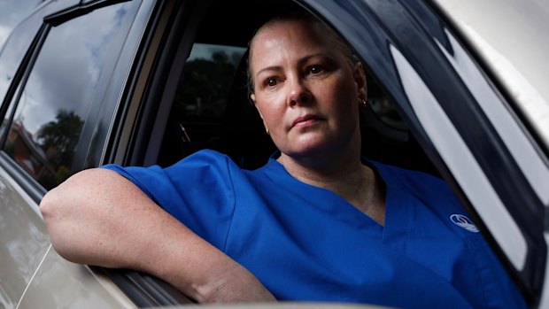 Nurse Penny Farries spends up to an hour and a half commuting to work from her home in Illawong