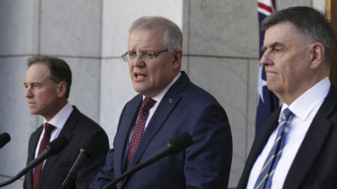 Prime Minister Scott Morrison (right) and Health Minister Greg Hunt say Australia has secured two new agreements on potential vaccines.