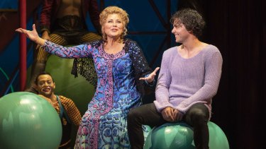 Kerri-Anne Kennerley with Pippin lead Ainsley Melham.