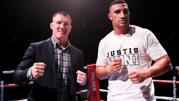 Former NRL legend Paul Gallen and Justis Huni go toe-to-toe in Sydney on June 16.