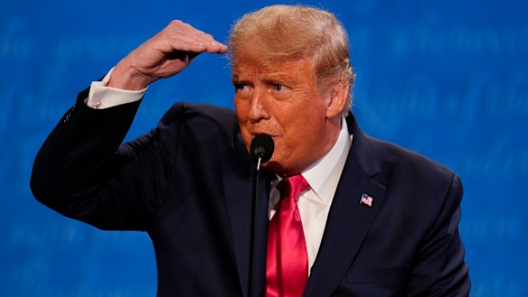 "I can't even see the audience because it is so dark but I don't care who was in the audience. I am the least racist person in this room," Donald Trump said. 