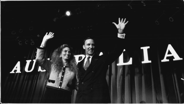 Paul and Annita Keating on election night.