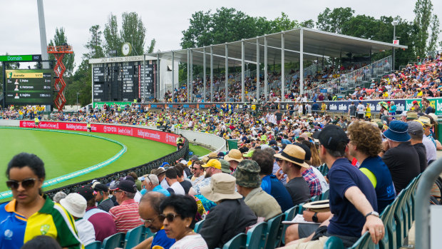 Manuka Oval welcomed over 30,000 for the Test.